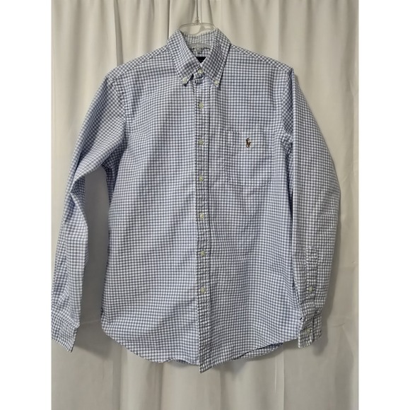 Ralph Lauren Other - Ralph Lauren Shirt Mens Medium Blue White Gingham Check Classic Fit Button Down